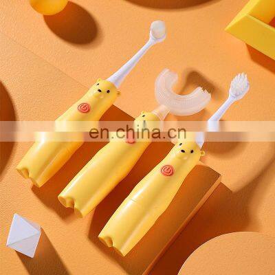 Factory Supply OEM Silicone Private Label U Shaped Children Kids Electric Toothbrush