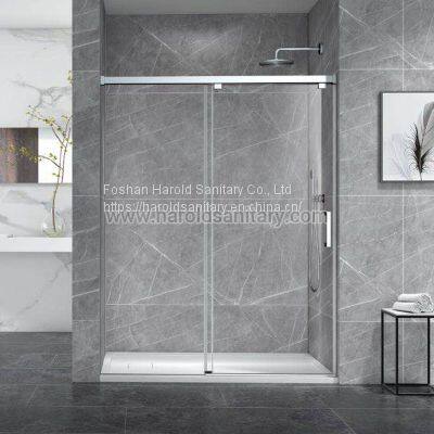 Aluminum Soft-Closing Sliding Glass Shower Enclosure photo-2