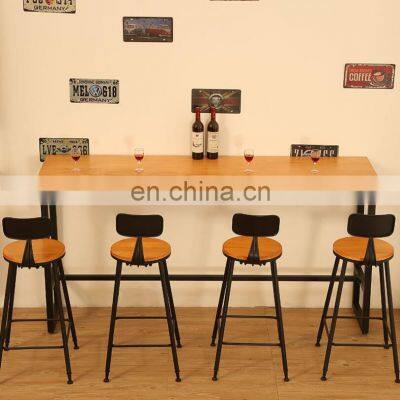 Bar table home small simple modern coffee high table against the wall