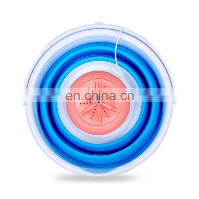 2021 Mini Washing Machine Silicone Water Folding Washer Bucket Collapsible Foldable Automatic Underwear Washing Machine