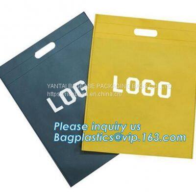 Gift Reusable Tote Bags Travel To-Go Food Containers Non-Woven Fabric Party Tote Bags Reusable Shopping Grocery Bags