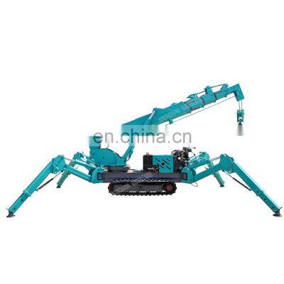 Narrow Space Mini spider telescopic boom mounted mobile crane Crawler Crane For Sale