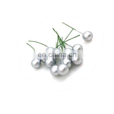 Artificial Flower Fruit Stamens Cherry Christmas Plastic Pearl Berries Diy Gift Box Decorated Wreaths For Home Decor