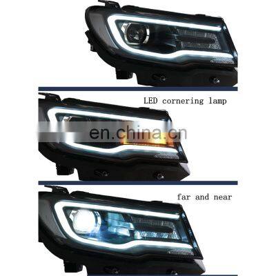 Upgrade LED DRL LED Cornering Headlamp Headlight for Jeep Compass Head Lamp Head Light 2017-2020 photo-3