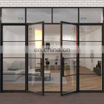 Commercial Use Hall Violence Prevention Aluminum Frame Glass Casement Door