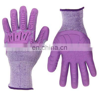 Factory Custom Electric TPE TPR Rubber Anti Impact Cut Resistant Protective Mechanic Work Safety Gloves