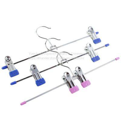 Hot Sale Steel Wire Pants Hanger With Clips photo-2