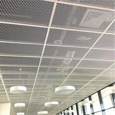 Painted Steel Plate Mesh, Diamond-shaped Steel Wire Mesh, Aluminum Plate Tensile Mesh, Construction Wire Mesh photo-2