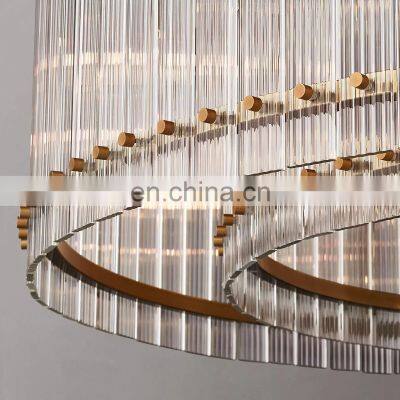 SAN MARCO Large Round Glass Chandelier Nordic Modern Living Room Dining Bedroom Ceiling Indoor Decoration photo-5