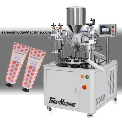 Automatic Toothpaste Cosmetic Cream Lotion Aluminum Ointment Soft Tube Filling Sealing Machine