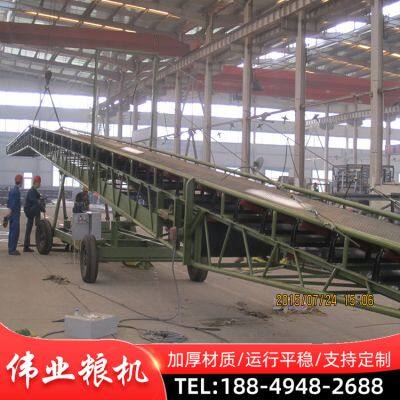 Large mining belt conveyor, mining sand and gravel flat head telescopic conveyor