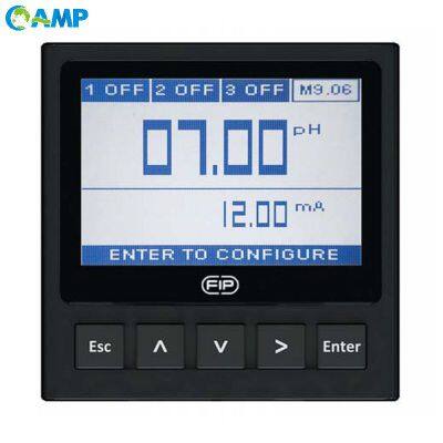 Moniteur de pH/ORP FIP M9.06 avec écran graphique complet de 4 pouces et rétroéclairage tricolore