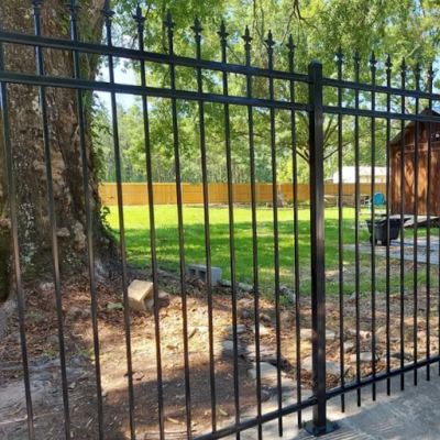 Black Wrought Iron Garden Fence With 2mm Steel Rods