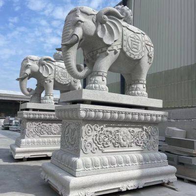 Fujian Granite Stone Elephant Stone Elephant Door Stone Elephant Ornaments Custom Processing photo-3