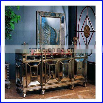Antique Buffet Living Room Wall Cabinets Furniture with Mirror Hot Sale S-0863