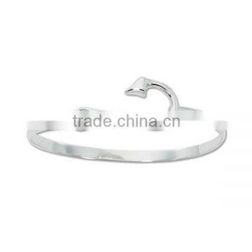 Stainless Steel Fashion Fish Hook Bangle, New Design Fish Hook Bangle Bracelet