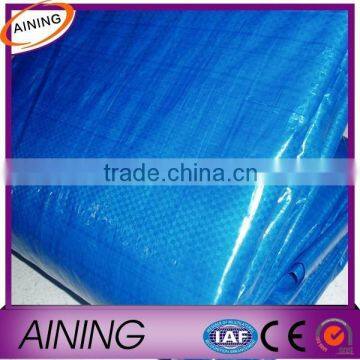 PE Tarpaulin Sheet folded into Transparent Polybag Package in Bale