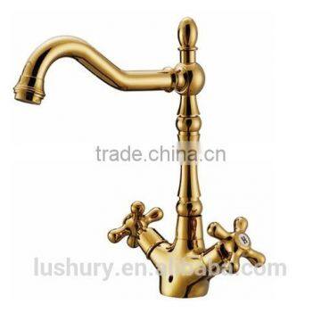 Brass mixed Gold Plated Faucet