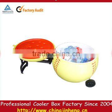 baseball shape beer cooler