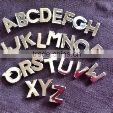 All Sufficient Polished High Quality personalized Zinc Alloy Metal DIY Plain slide alphabet letters