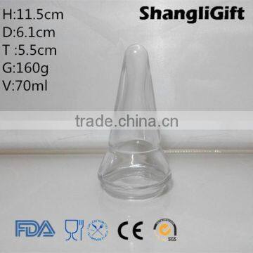 Factory Supplier Transparent Cone Shape Glass Lamp Shade Lamp Cover