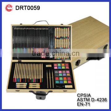 111PC PORTABLE ART SET IN WOODEN BOX