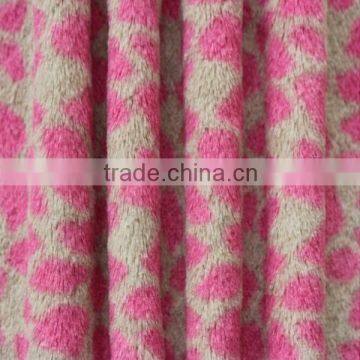 mink coats cute pink leopard plush fleece fabric