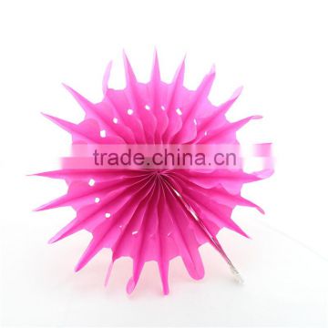 Hot Pink paper flowers wedding wall decorations cheap Paper Fans                        
                                                Quality Choice