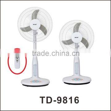 Chinese High Quality 12V Stand Fan Emergency Rechargeable Air Cooling Fan with Remote Control
