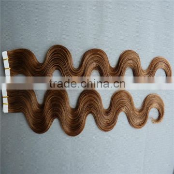 2014 hot selling top quality curly tape hair extensions