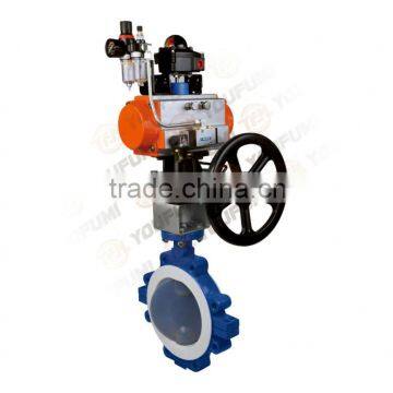 Teflon PTFE FEP PFA Lined Butterfly Valve ( lug Type )