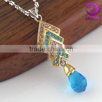 China Hot Sale Fashion Blue Gemstone Pendant