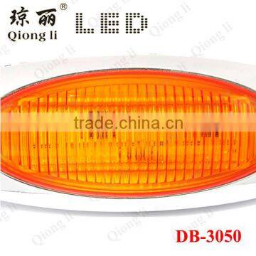 NEW PC Lens Chrome Housing Super Bright Oval Amber Super Bright LED Side Light