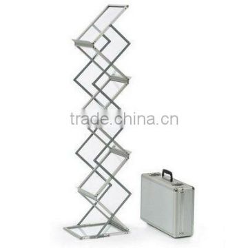 folding brochure holder,catalogue shelf ,literature rack(acrylic tray)