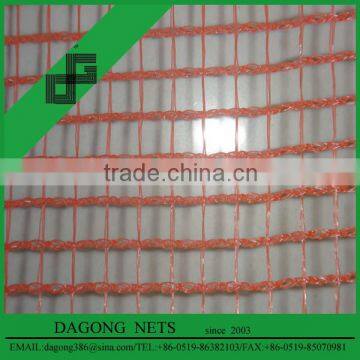 HDPE Knitted Construction Security Square Grid Orange Scaffolding Net