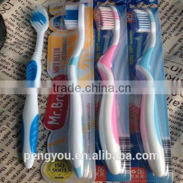 new design good quality fibril soft bristle home use cheap adult toothbrush