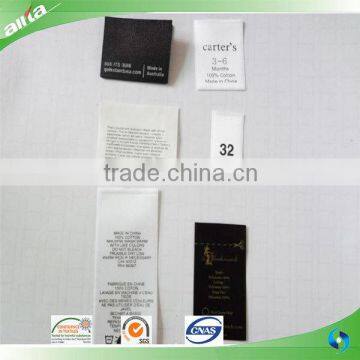 Custom fabric label printed satin label