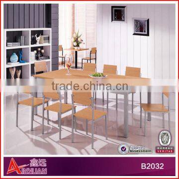 B2032 cheap modern wood 8 seater dining table for sale