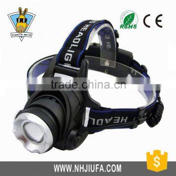 JF T6 XPE yellow light LED light headlamp telescopic zoom charging long-range night fishing lamp
