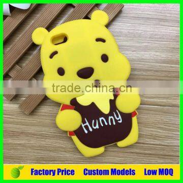 Yellow bear silicone mobile 3d phone case for LG G3 mini D728 cell phone back cover case