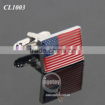 American USA Flag Men Sleeve Shirt Alloy Metal Cuff Links Patriotism Star-spangled Banner Souvenir Metal Custom Cufflinks photo-3