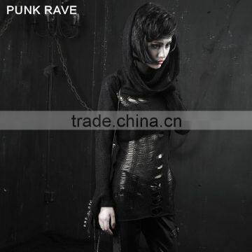 M-012 Wholesale Fashion Gothic Fuzzy Broken Mesh Sweaters Knitting Patterns photo-2