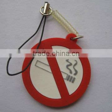 Wholesale round shaped personalizados soft pvc phone strap