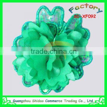 Newest design chiffon brooch flower hot sale decorative flower for garment shoes