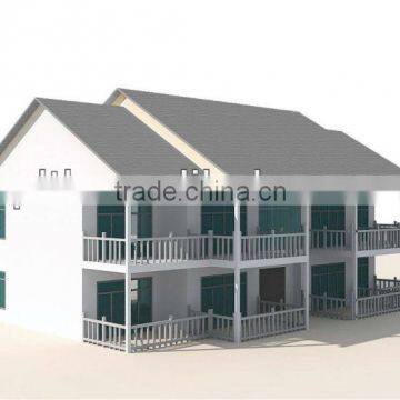 Mordern two-story steel structure prefabricated villa