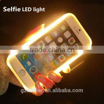 2016 best quality in the market shockproof flashing selfie LED phone case cover for iphone 6 6s 6s plus 6 plus, for lume case