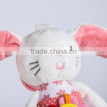 Bunny Stuffed Baby Toy Soft Plush Rabbit Bed Hanging Animal Toy Teether Multifunction Doll photo-4