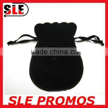 Wholesale Cheap Flannelette Drawstring Bag Black Flannelette Drawstring Bag