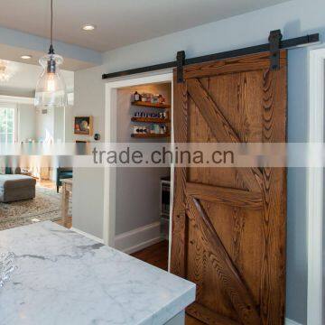 Interior composite sliding barn doors for kitchen with door track