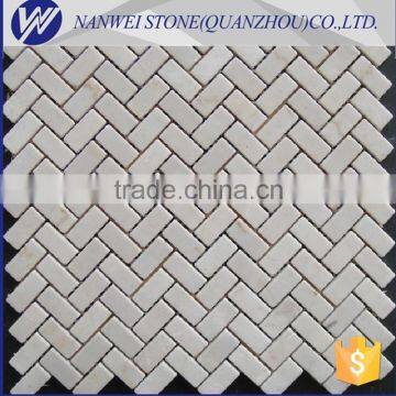 light beige wholesale price mosaic marble tile floor Interior Decoration